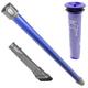 SPARES2GO Extension Tube Rod Wand + Crevice Brush Tool + Pre Motor Filter compatible with Dyson DC58 DC62 Digital Slim Cordless Vacuum Cleaner (Blue)