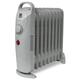 KNIGHT 9 Fins 1000W Oil-Filled Radiator Heater White Colour with Thermostat, Overheat Protection, Power Switch, for indoor use, Quiet Electric Space Heater for Bedroom, Office, Home (9 Fins)