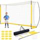Portable Football Goal with Agility Ladder and 12 Football Cones Full Size Football Goals for Backyard 12x6 ft Quick Setup Football Net for Teens Adults with Upgraded Goal Posts and Carry Bag
