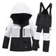 Baby Girls Boys Ski Suit Kids Long Sleeve Thickened Velvet Warm Windproof and Snow Proof Top Pants Set 2 Piece Outfits (Black, 3-5 Years)