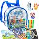 Bluey Ultimate Activity Backpack, Create Your Own Suncatchers & Reveal Surprise Scenes, Perfect for Travel, Road Trip Toy, or Toddler Gift Birthday Party, Great Activity Set for Kids 3, 4, 5, 6