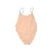 Dippin Daisy's Swimwear One Piece Swimsuit: Tan Solid Swimwear - Women's Size X-Large