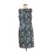 Chetta B Casual Dress - Sheath: Blue Print Dresses - Women's Size 8