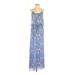 dalia Casual Dress - A-Line Scoop Neck Sleeveless: Blue Dresses - Women's Size 4