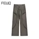 FEWQ-Jeans Vibe High Street Design pour hommes pantalons décontractés droits épissés jambe large