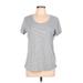 Under Armour Active T-Shirt: Gray Print Activewear - Women's Size Large