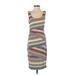 Bailey 44 Casual Dress - Sheath: Gray Stripes Dresses - Women's Size Small