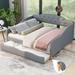 Red Barrel Studio® Woodacre Daybed Upholstered in Brown/Gray | 38.6 H x 56.3 W x 79.5 D in | Wayfair 91D581A60FDA460282ABD86C80774019