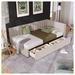 Latitude Run® Antyon Twin Storage Standard Bed Upholstered/Linen in Brown | 28.3 H x 42.5 W x 78.9 D in | Wayfair 5B66FF54BA0B4A339A23F65585A8B7DB