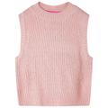 vidaXL Kids' Sweater Vest Knitted Light Pink 116