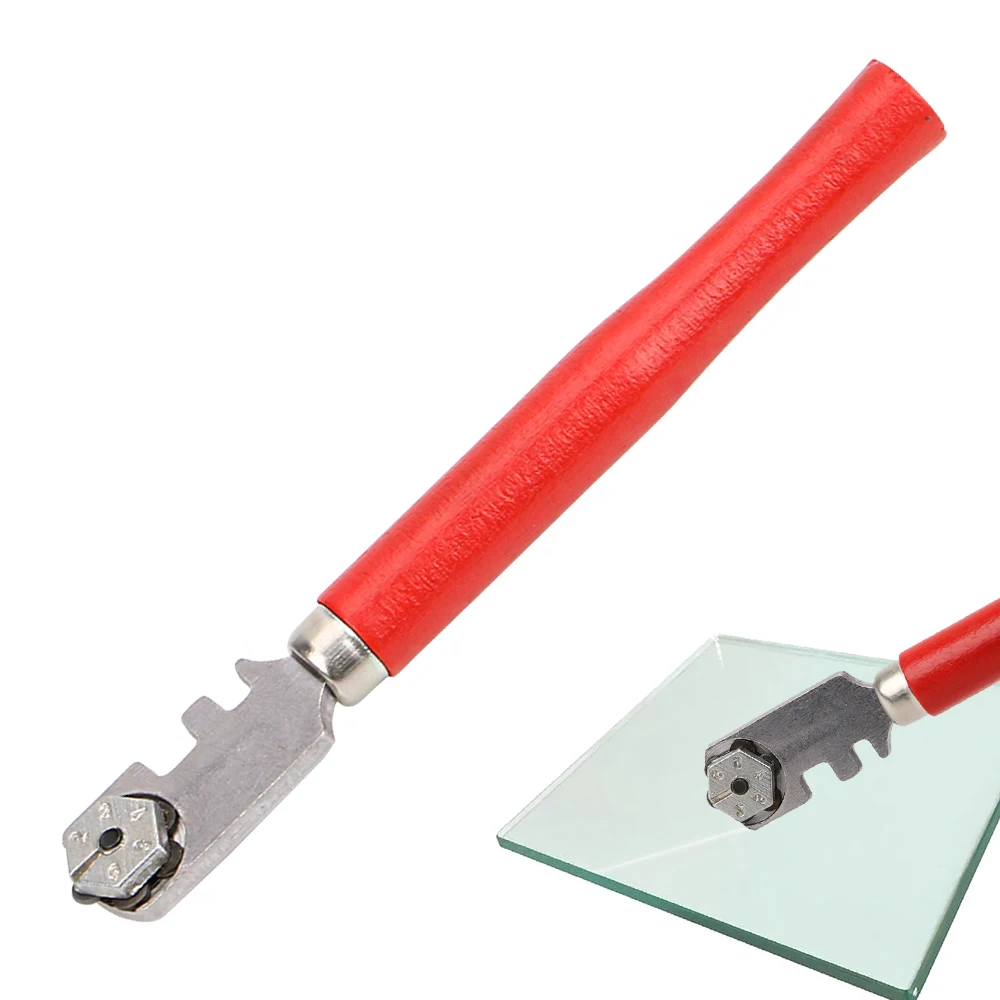 Tagliapiastrelle professionale in vetro 130mm per utensile manuale Tagliavetro portatile 1 pz Utensili per coltelli in vetro artigianali con punta diamantata