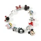 Disney Mickey Minnie Anhänger Perlen Armband klassisches Design rot Kristall Silber Farbe Herz