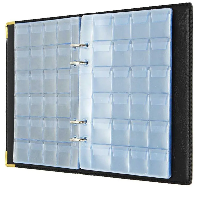 480/120 Münzen Aufbewahrungsbuch Gedenkmünzen Sammlung Albumhalter Sammlung Volumen Ordner Halten Sie mehrfarbige leere Münzen Image