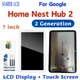 7 Zoll Original für Google Home Nest Hub LCD-Display der zweiten Generation Touchscreen Digitalis