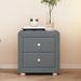 Teddy Fleece Upholstered Nightstand with 2 Storage Drawers