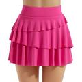 Wefuesd Pleated Skirts for Women Womens Solid Color Skirt Pants High Waist Shirt Pocket Sports Pleated Skirt Training Sweat Fitness Skirt Red Skirt Pink Skirt Purple Skirt Yellow Skirt Hot Pink XL