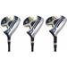 Senior Men s Rife 812s New Straight Face #3 + #5 + Offset #7 Fairway Metal Wood Clubs Set Right Handed Senior Flex with Men s Senior Size Black Pro Velvet Grips Fairway Wood Set + Head covers