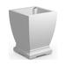 Acadia 14.5â€� x 14.5â€� x 18â€� Square White Self-Watering Polyethylene Planter