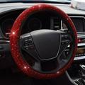 Steering Wheel Cover for Women Men Bling Sparkling Car Wheel Protector Universal 15 37-38cm Car Diamond Steering Wheel Cover