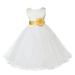 Ekidsbridal Ivory Satin Tulle Rattail Edge Flower Girl Dress Junior Pageant Bridesmaid for Wedding Formal Evening Gown 829S 8