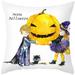 Feltree Pillows Case Halloween Pumpkin Pillowcase Autumn Decoration Witch Hat Pillow Cushion 1PCS Clearance
