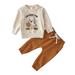 Ydojg Fall Winter Outfits Set For Toddler Boys Girls Kids Outfit Pumpkins Prints Long Sleeves Tops Sweatershirt Pants 2Pcs Set Outfits For 6-12 Months