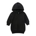 Lolmot Toddler Baby Girls Basic Hoodies Dress Long Sleeve Solid Color Casual Loose Pullover Sweatshirt with Pocket