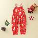 eczipvz Baby Bodysuit Snowman Jumpsuit Kids Girl Tree Romper Baby Toddler Christmas Outfits Strap Girls Romper&Jumpsuit Fall (Red 3-4 Years)