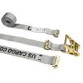 2 x 16 Gray E-Track Ratchet Strap w/ Double-Fitted End
