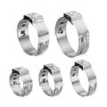 Uxcell 50 Pack 5 Sizes in 3/8 1/2 3/4 5/8 1 PEX Cinch Clamp Rings 304 Stainless Steel Single Ear Crimp Rings