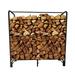 IVV 4ft Firewood Rack Outdoor Indoor Holder for Fireplace Wood Storage Firewood Storage Brackets Kit Heavy Duty Logs Stand Stacker Holder for Outdoor Indoor Patio Deck Black