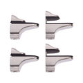 Glass Clip Adjustable Wood Shelf Bracket Metal Racking Shelving Mounting Brackets 4 Pcs