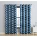 Lattice Print Blackout Grommet Curtain Panels