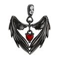 Rhinestone Choker Necklace Heart Wing Pendant for Women Metal Charms Crystal Jewellery Jewelry Christmas