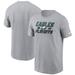 Men's Nike Gray Philadelphia Eagles 2023 NFL Playoffs Iconic T-Shirt