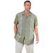 Plus Size Women's Short Sleeve Island Shirt by KS Island in Safari Green Leaf (Size 2XL)