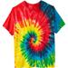 Plus Size Women's Lightweight Tie-Dye Crewneck Tee by KingSize in Rainbow Tie Dye (Size 8XL)