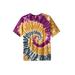 Plus Size Women's Lightweight Tie-Dye Crewneck Tee by KingSize in Sand Storm Tie Dye (Size 7XL)