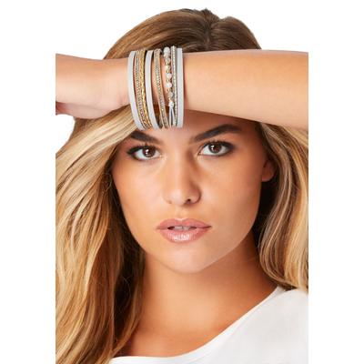 Plus Size Women's Wrap Bracelet Set by Accessories For All in Grey