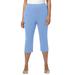 Plus Size Women's Suprema® Capri by Catherines in French Blue (Size 0X)