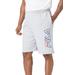 Men's Big & Tall Fila® fleece logo shorts by FILA in Heather Grey (Size 4XL)