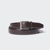 Men's Italian Leather Stitched Belt | Dark Brown | Large | UNIQLO US