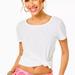 Lilly Pulitzer Tops | Lilly Pulitzer White Etta Scoop Neck T Small Nwt | Color: White | Size: S