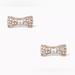 Kate Spade Jewelry | Kate Spade Pave Bow Studs Rose Gold Plated Nwt | Color: Cream/Gold | Size: Os