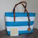 Michael Kors Bags | Nwot Michael Michael Kors Blue/White Saffiano Leather Stripe Travel Tote Jet Set | Color: Blue/White | Size: Medium