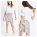 Madewell Skirts | Madewell Mini Skirt Lace Up Striped Gray White 2 | Color: Gray/White | Size: 2