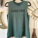 Nike Tops | Nike Pro Running Dri-Fit Women’s Tank Top Green Crewneck Nike Tank Top Size M | Color: Green | Size: M