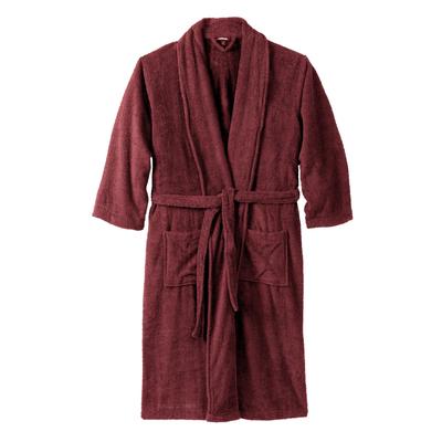 Terry Bathrobe with Pockets by KingSize in Burgundy (Size M/L)