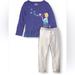 Disney Shirts & Tops | Disney Frozen Elsa Girl Long Sleeve Flounce Tunic & Metallic Leggings, 2pc New | Color: Blue/Purple | Size: 3tg