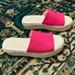Jessica Simpson Shoes | Jessica Simpson Ezira Open Toe Embellished Neon Pink Platform Sandal Size 6 | Color: Pink/White | Size: 6
